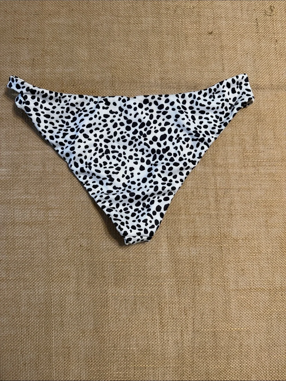 Black & White Dalmatian Print Bikini Bottom